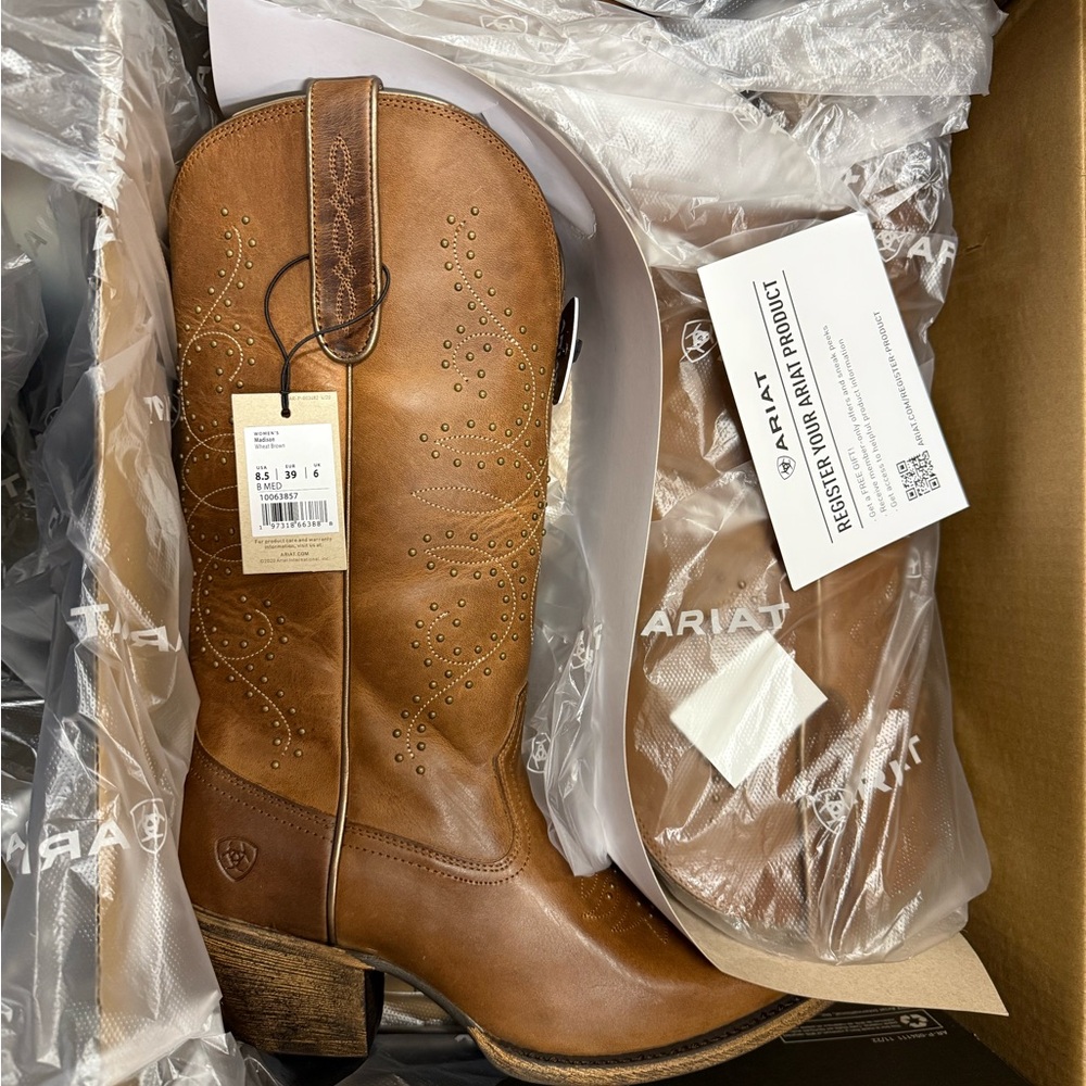 Ariat Tan Leather Western Boots